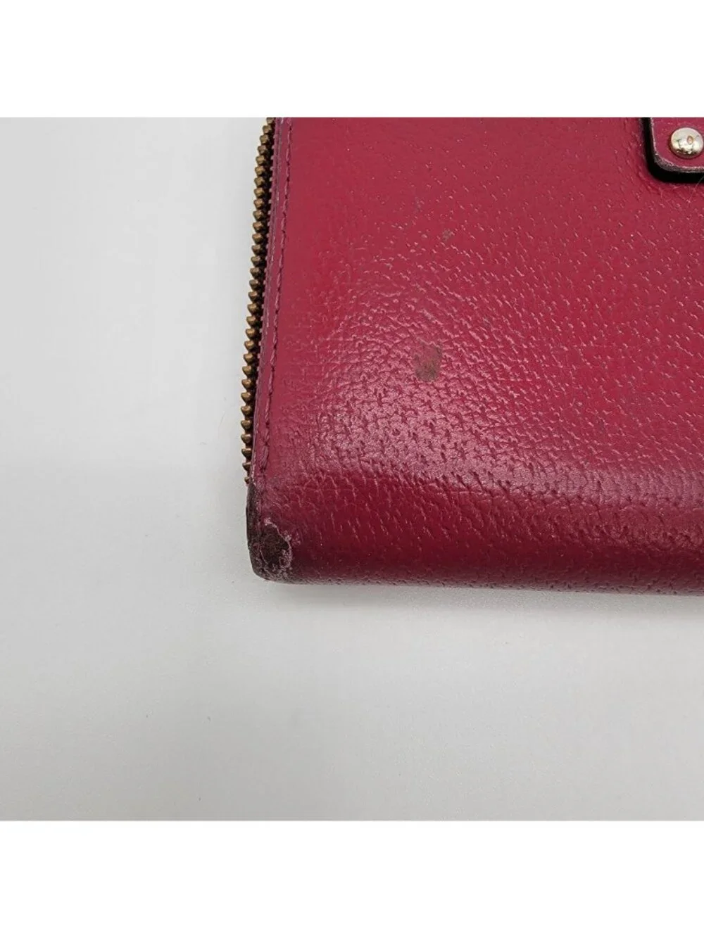 Kate Spade New York Burgundy Pebbled Leather Neda Zip-Around Wallet